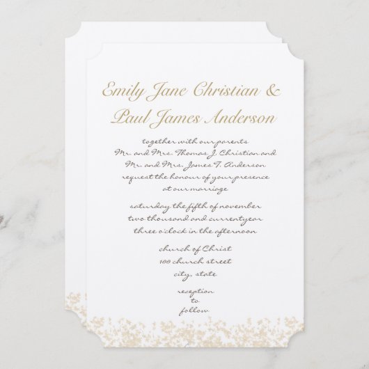 Blush roze bladeren Elegant Monogram Weddenschap Kaart (Voorkant / Achterkant)