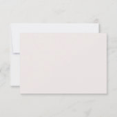 Blush roze bladeren Gold White herfst Wedding RVSP Kaart (Achterkant)