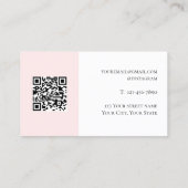 Blush roze blauw abstract modern bloemig visitekaartje (Achterkant)