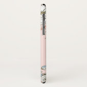 Blush Roze Blauw Bloemen Gepersonaliseerd Case-Mate iPhone Case (Achterkant/links)