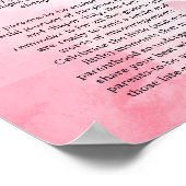 Blush roze bloeiende Baby shower Late Night Luiers Poster (Hoek)