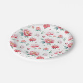 Blush roze bloeiende pioen papier Borden Papieren Bordje (Gekanteld)