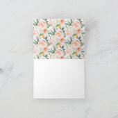 Blush & Roze Bloem Baby Shower Bedankt (Binnen)