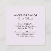 Blush Roze Bloem Bloemen Boeket Vierkante Visitekaartje (Achterkant)