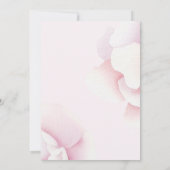 Blush roze bloem bruids douche uitnodiging (Achterkant)