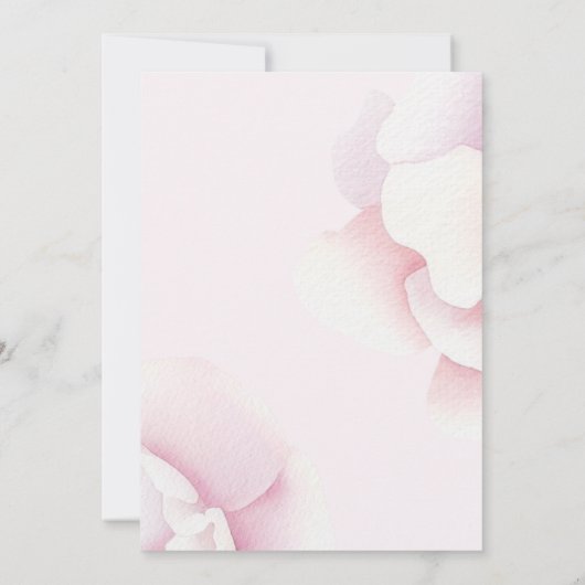 Blush roze bloem bruids douche uitnodiging (Achterkant)