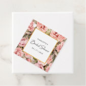 Blush Roze Bloem Bruiloft Borrel Bedankjes Labels (In situ)