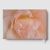 Blush roze bloem viering van het leven gastenboek (Achterkant)