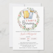 Blush roze bloemen A Baby is Baby shower aan het k Kaart (Voorkant)