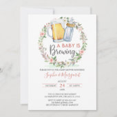 Blush roze bloemen A Baby is Baby shower aan het k Kaart (Voorkant)