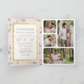 Blush Roze Bloemen Alles in een Gouden Indische br (Binnen)