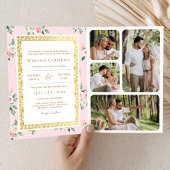 Blush Roze Bloemen Alles in een Gouden Indische br