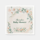 Blush roze bloemen Baby in bloei Servet (Voorkant)