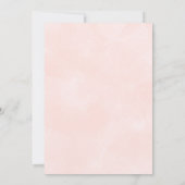 Blush Roze Bloemen Baby shower Brunch Kaart (Achterkant)