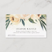 Blush roze bloemen Baby shower Dappere Raffle Informatiekaartje (Voorkant)
