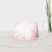 Blush Roze Bloemen Baby shower Gevouwen Bedankkaart (Achterkant)