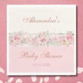  Blush Roze Bloemen Baby shower Shabby Chic Servet