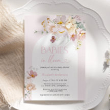 Blush roze bloemen baby's in Bloom Baby shower