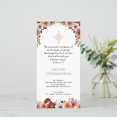 Blush Roze Bloemen Bevestiging Bladwijzer Favor Bedankkaart (Staand voorkant)