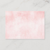 Blush Roze Bloemen Botanische bruiloft receptie Informatiekaartje (Achterkant)