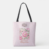 Blush Roze Bloemen Bouquet Bruidsmeisje Tote Bag (Achterkant)
