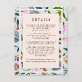 Blush Roze Bloemen Bruiloft Gast Informatie Informatiekaartje (Voorkant)