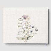 Blush roze bloemen bruiloft gastenboek (Achterkant)