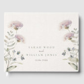 Blush roze bloemen bruiloft gastenboek (Voorkant)