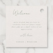 Blush roze bloemen bruiloft gunst Labels (Achterkant)