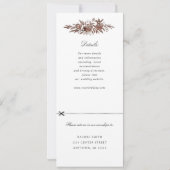 Blush roze bloemen bruiloft uitnodiging w rsvp bev (Achterkant)