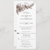 Blush roze bloemen bruiloft uitnodiging w rsvp bev (Voorkant / Achterkant)