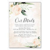 Blush Roze Bloemen Champagne Bruiloft Behuizing Ka Kaart (Voorkant)