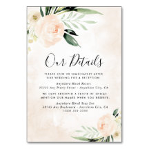 Blush Roze Bloemen Champagne Bruiloft Behuizing Ka