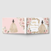  Blush Roze Bloemen Champagne Quinceanera Gastenboek (Volledig)