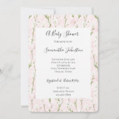  Blush Roze Bloemen Chic Baby shower Kaart (Voorkant)