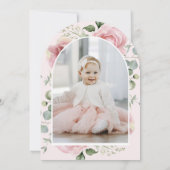 Blush roze bloemen Coquette boog boog boog boog ee Kaart (Achterkant)