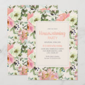 Blush roze bloemen crème Sage Green house (Voorkant / Achterkant)