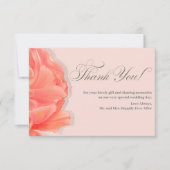 Blush roze bloemen dank je bruiloft bedankkaart (Voorkant)