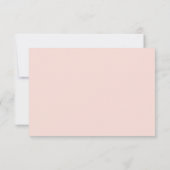 Blush roze bloemen dank je bruiloft bedankkaart (Achterkant)