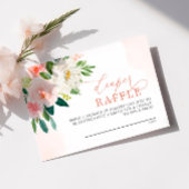 Blush Roze bloemen Dappere Kaart Raffle
