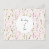  Blush Roze Bloemen Denken aan jou Briefkaart (Voorkant)