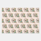 Blush Roze Bloemen Desert Cactus Westerne Laarzen Inpakpapier Vel (Voorkant)