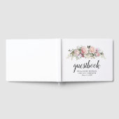 Blush Roze bloemen Eerste Communie Gastenboek (Volledig)