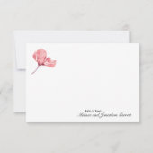 Blush Roze bloemen Elegant Hartelijk dank Bedankkaart (Achterkant)