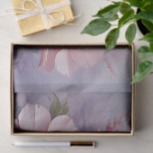 Blush roze bloemen en lavendel decoupage tissuepapier (Geschenk)