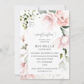 Blush Roze Bloemen & Eucalyptus Zoet 16 2B Kaart (Voorkant)