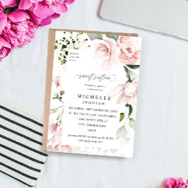 Blush Roze Bloemen & Eucalyptus Zoet 16 2B Kaart