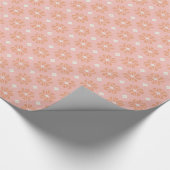 Blush Roze Bloemen Geometrisch Verpakking Papier (Hoek)