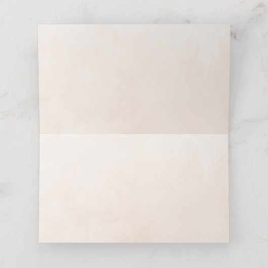 Blush Roze Bloemen Geometrische Bruiloft Gast Naam Plaatskaartje (Binnenkant ongevouwen)