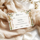 Blush Roze Bloemen Greenery Huwelijksreactie Kaart